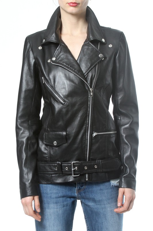 Focused Faith Lamb Leather Boyfriend Jacket | DeeDee Freeman